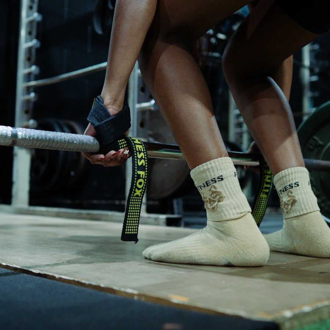 Pro Heavy Lifting Strap (70cm Long ) ( black / yellow)