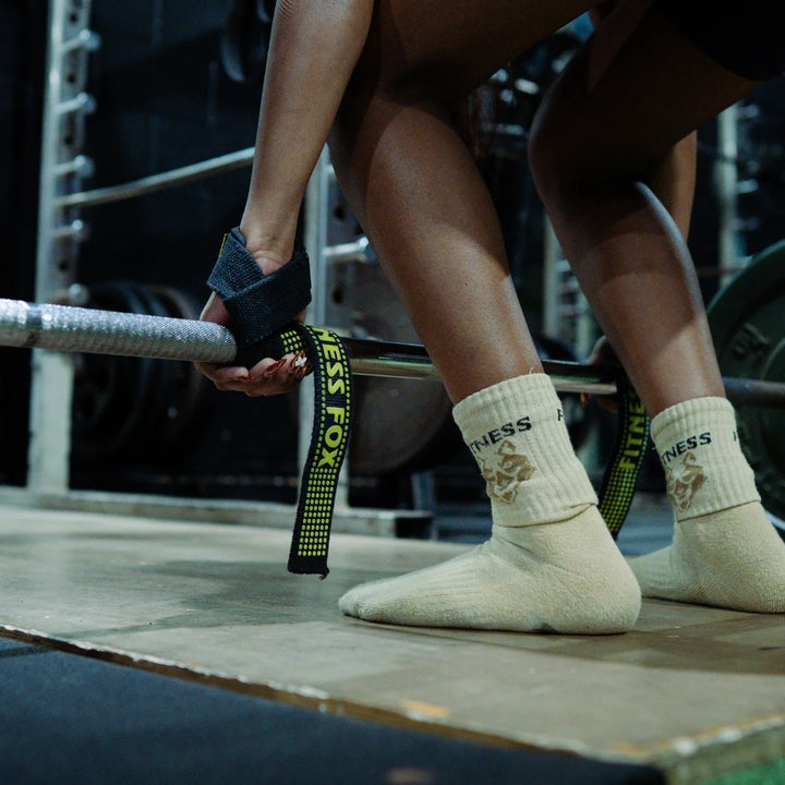 Pro Heavy Lifting Strap (70cm Long ) ( black / yellow)