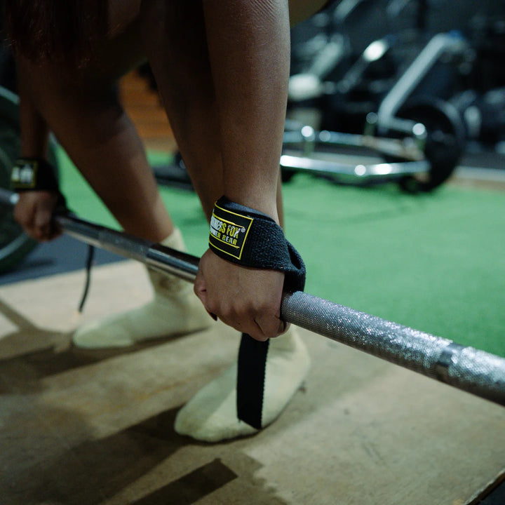 Pro Heavy Lifting Strap (70cm Long ) ( black / yellow)