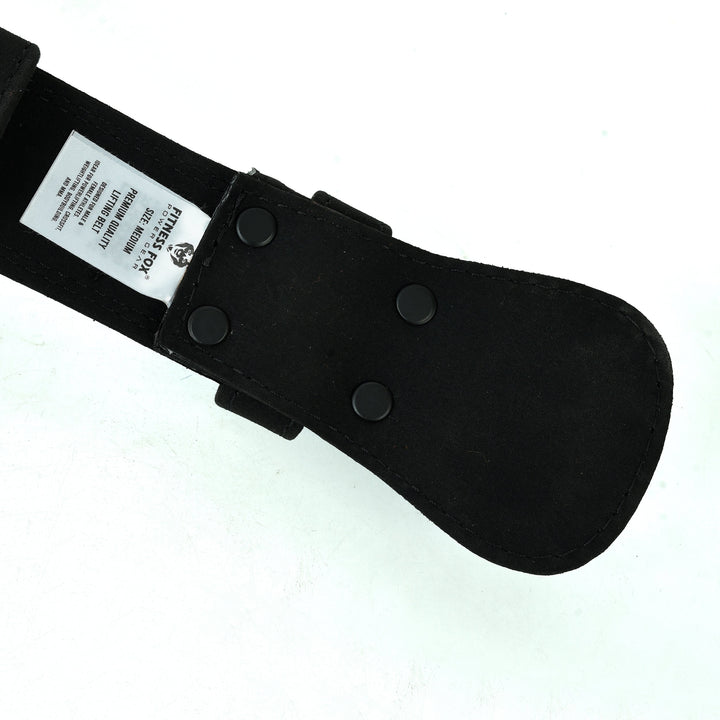 double-stitched edges and suede interior on the 4-inch maroon lifting belt