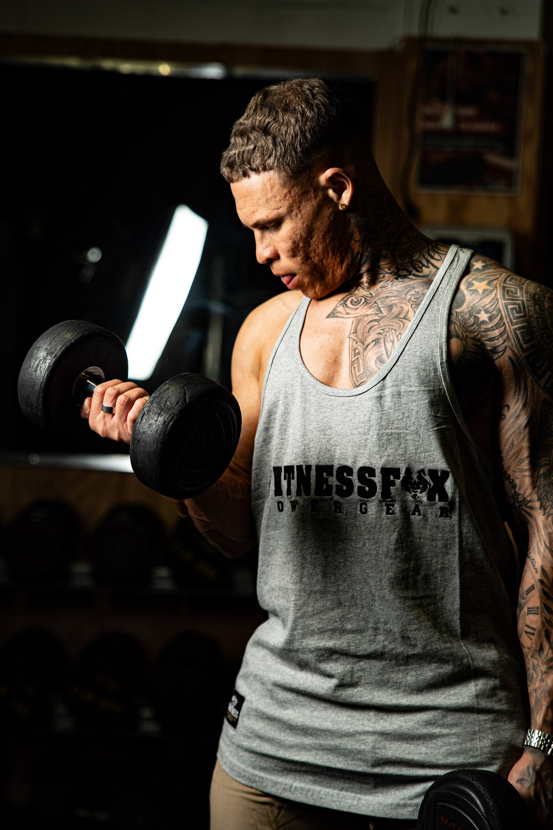 Cotton Muscle Singlet ( Grey)