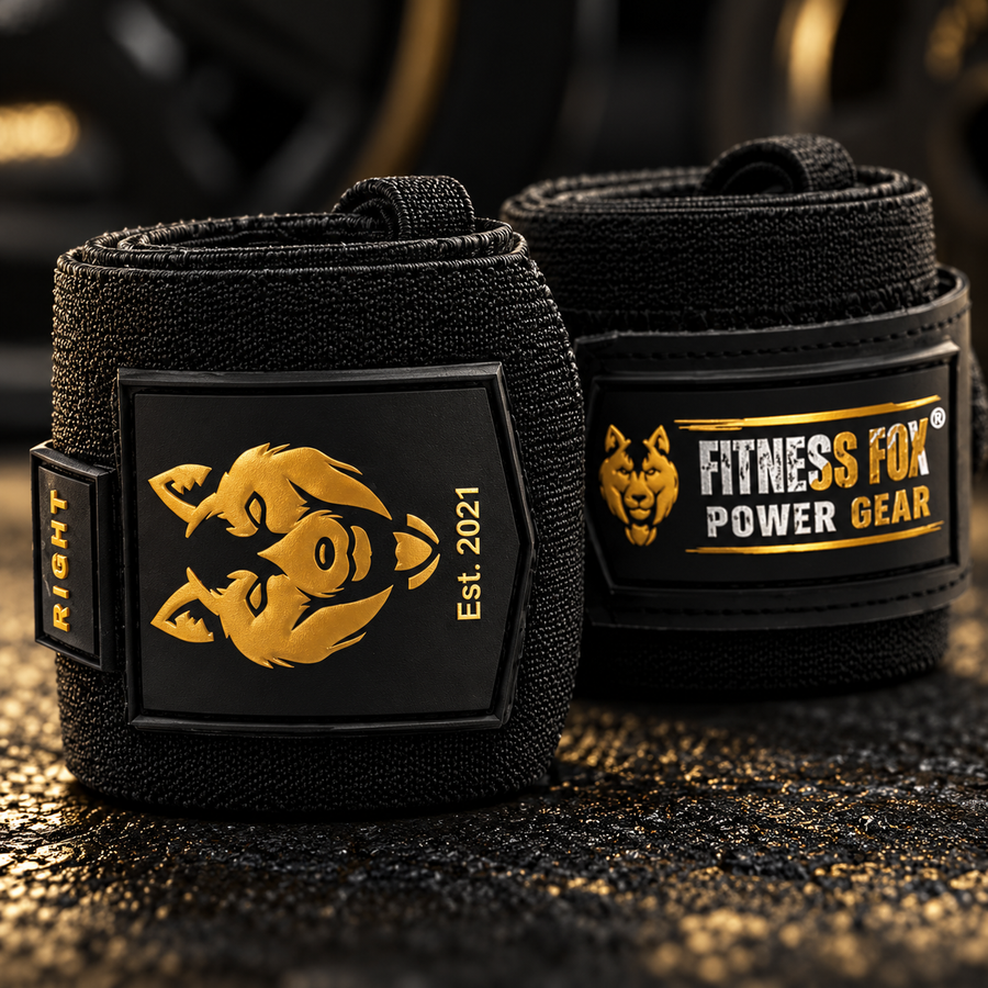 25" Wrist Wraps (Black with Gold)