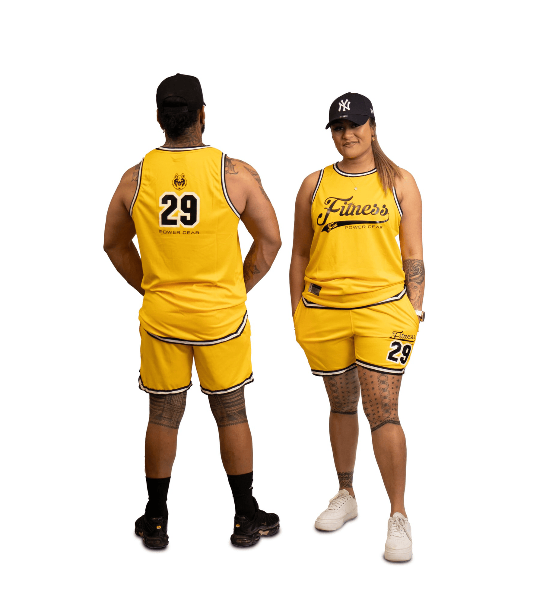 Mesh Basketball Muscle Tank top -Yellow
