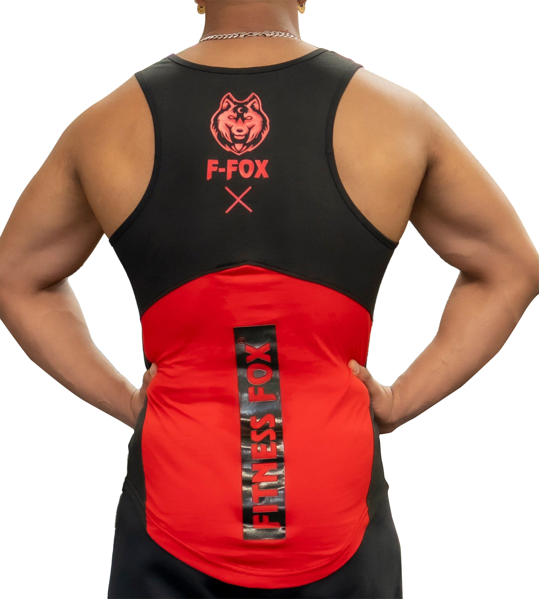 Fitnessfox Black-Red Gym Training Singlets