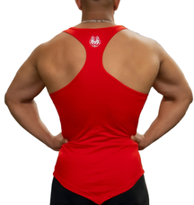 Red Gym Cotton Training Singlet