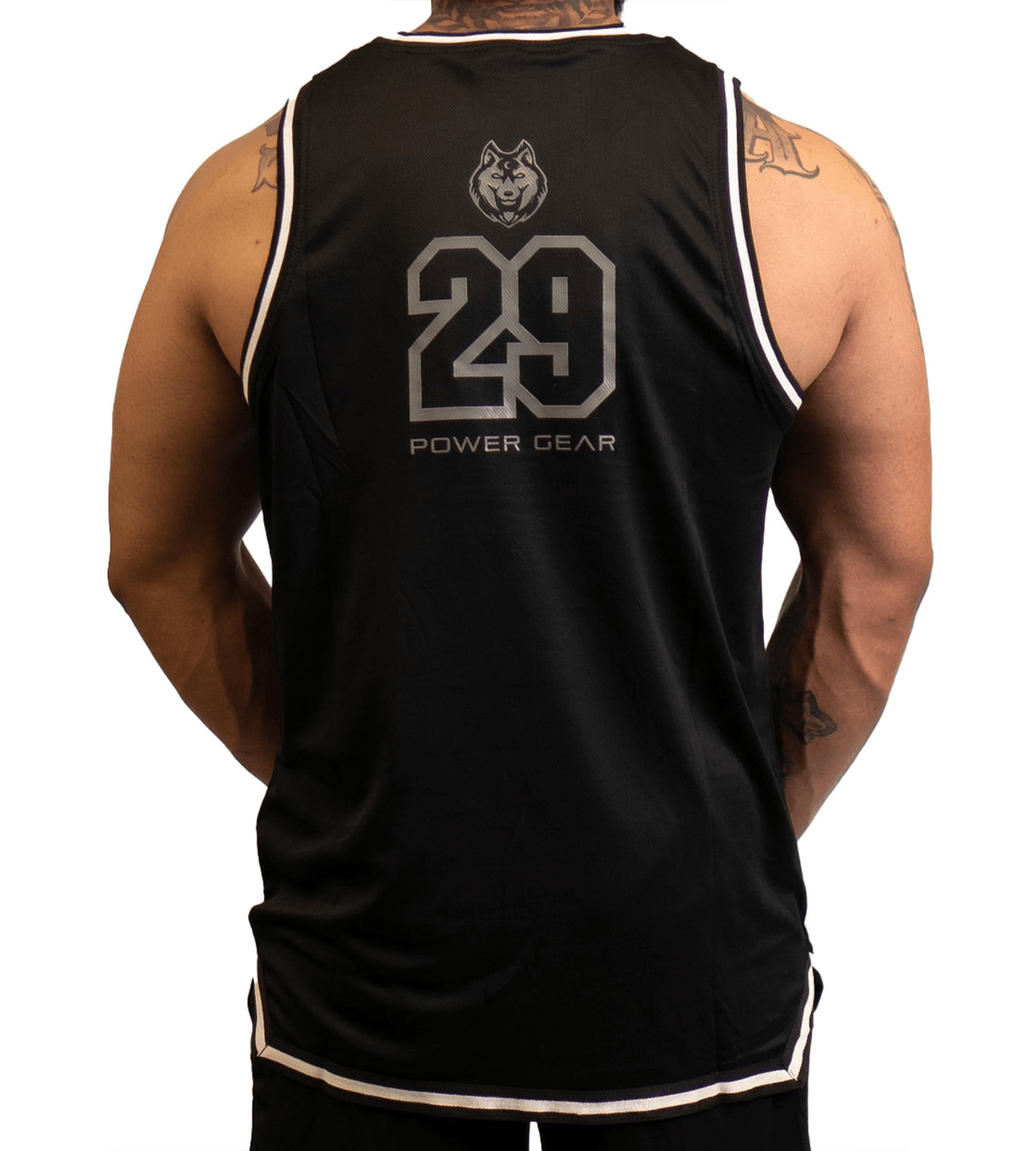 FitnessFox Basketball Singlet - BLACK