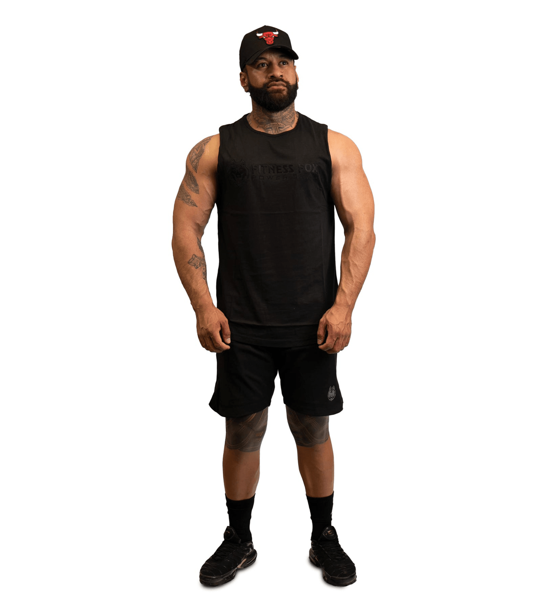 FitnessFox Black Muscle Tank