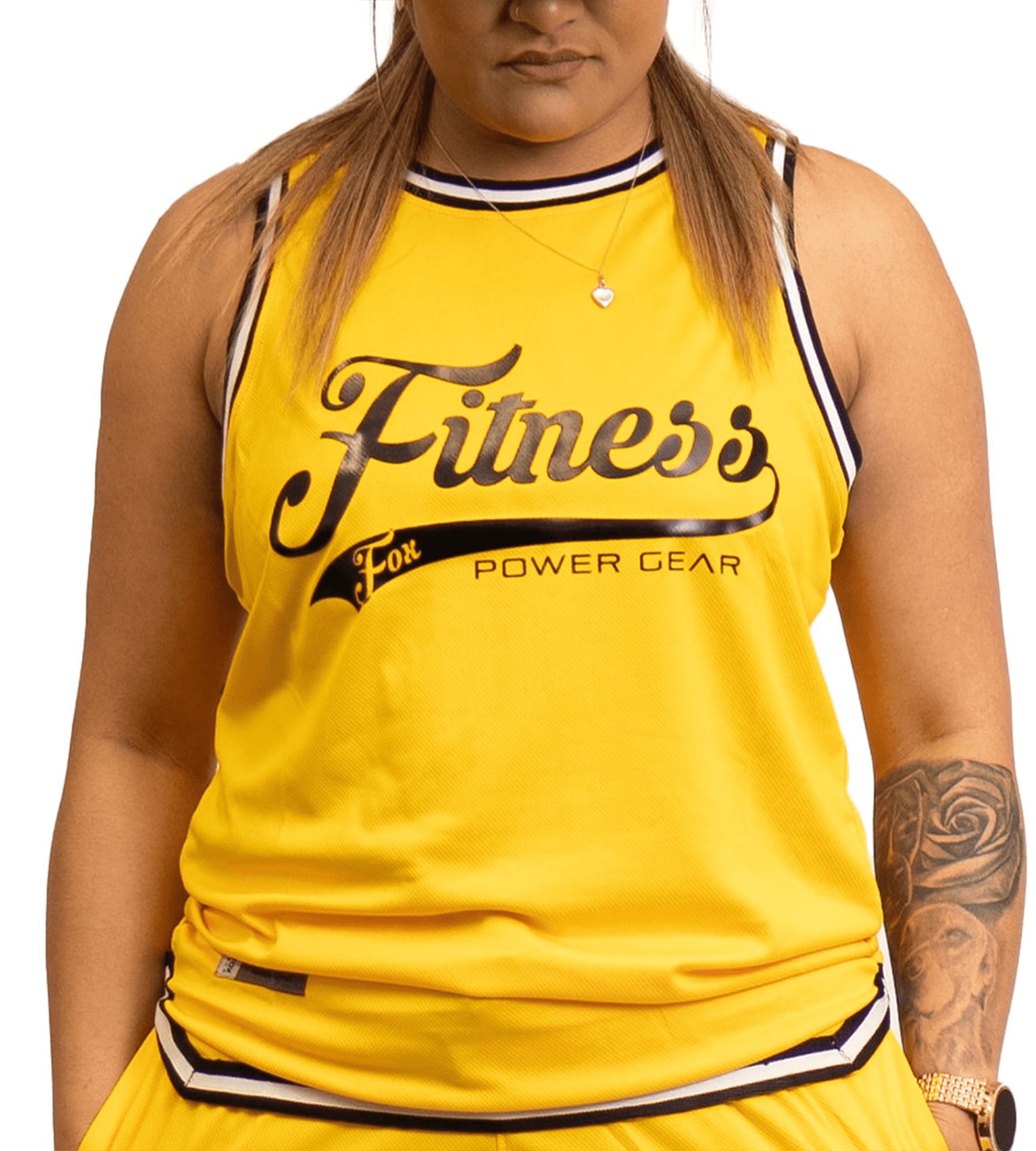 Mesh Basketball Muscle Tank top -Yellow