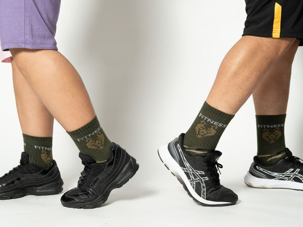 MID CREW Military Green Socks