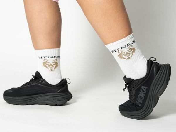 MID-CREW White Daily Socks