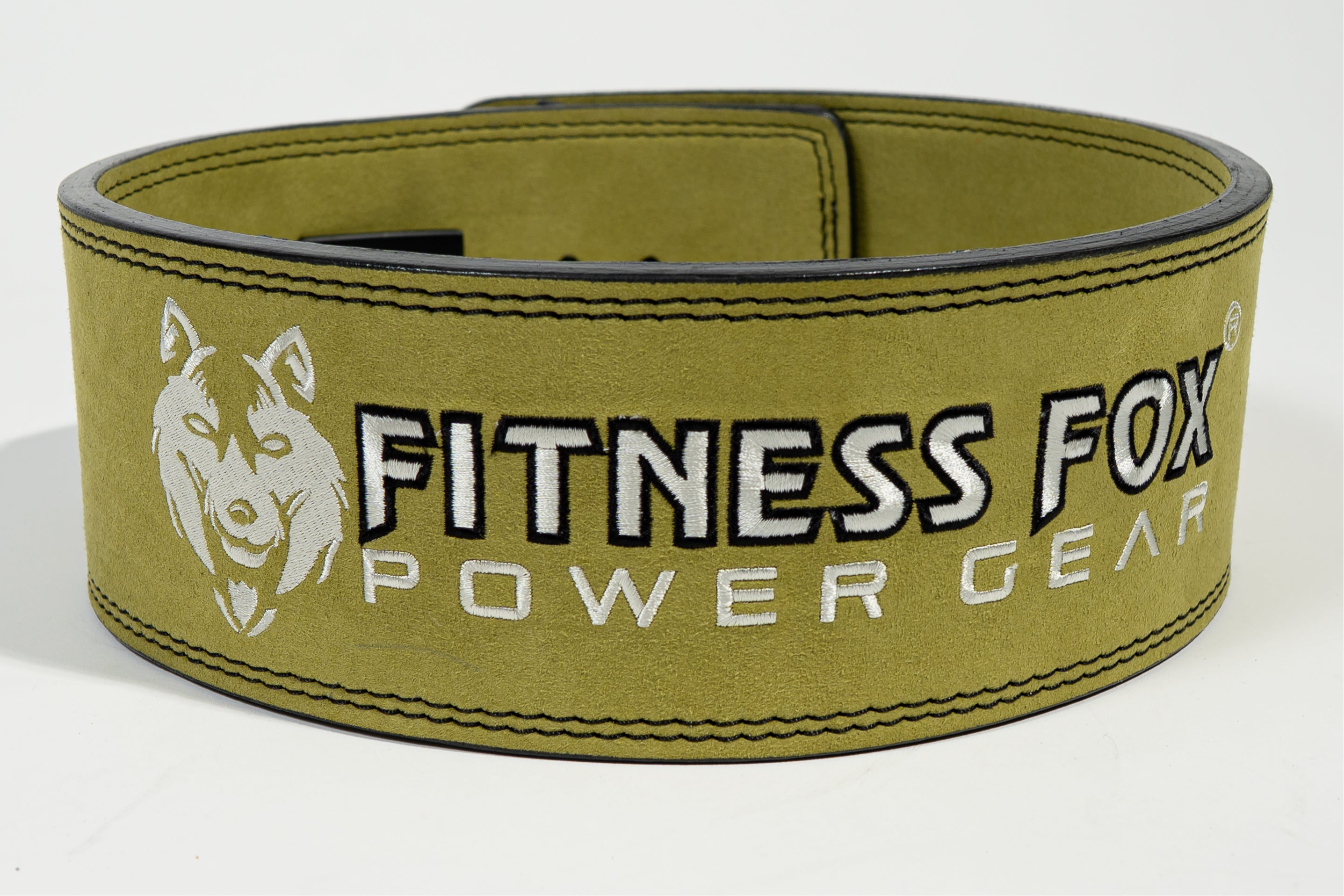 10mm Suede leather lever belt ( green)