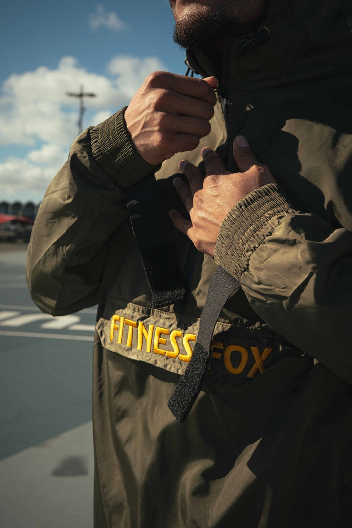 Fitness Fox Sauna Jacket-9th Edition ( OLIVE GREEN )
