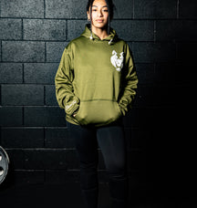 Fitnessfox Hoodie with Chenille Embroidered ( Olive Green)