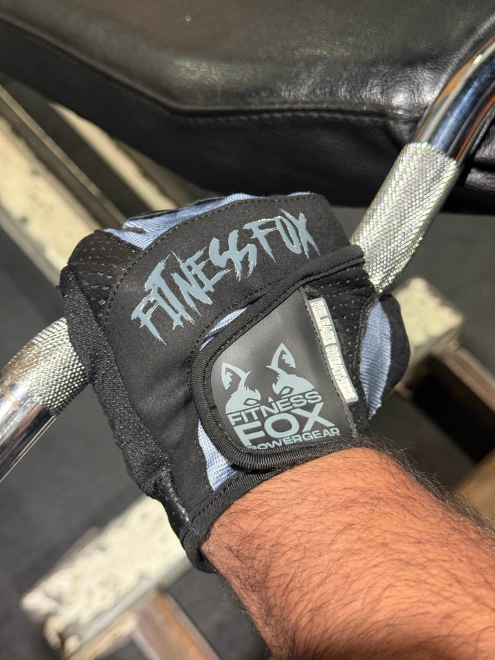 FitnessFox Premium Leather Fitness Gloves – Non-Slip Foam Padded Grip