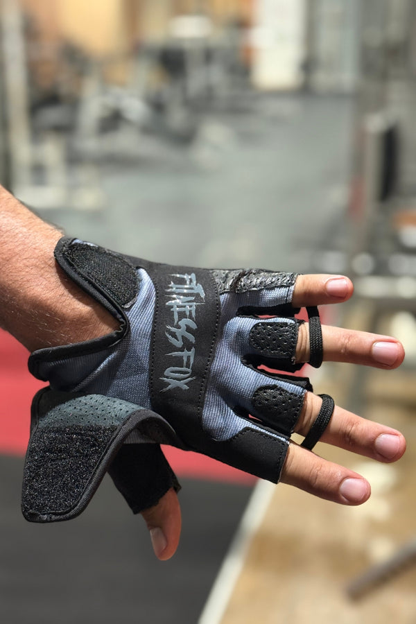 FitnessFox Premium Leather Fitness Gloves – Non-Slip Foam Padded Grip