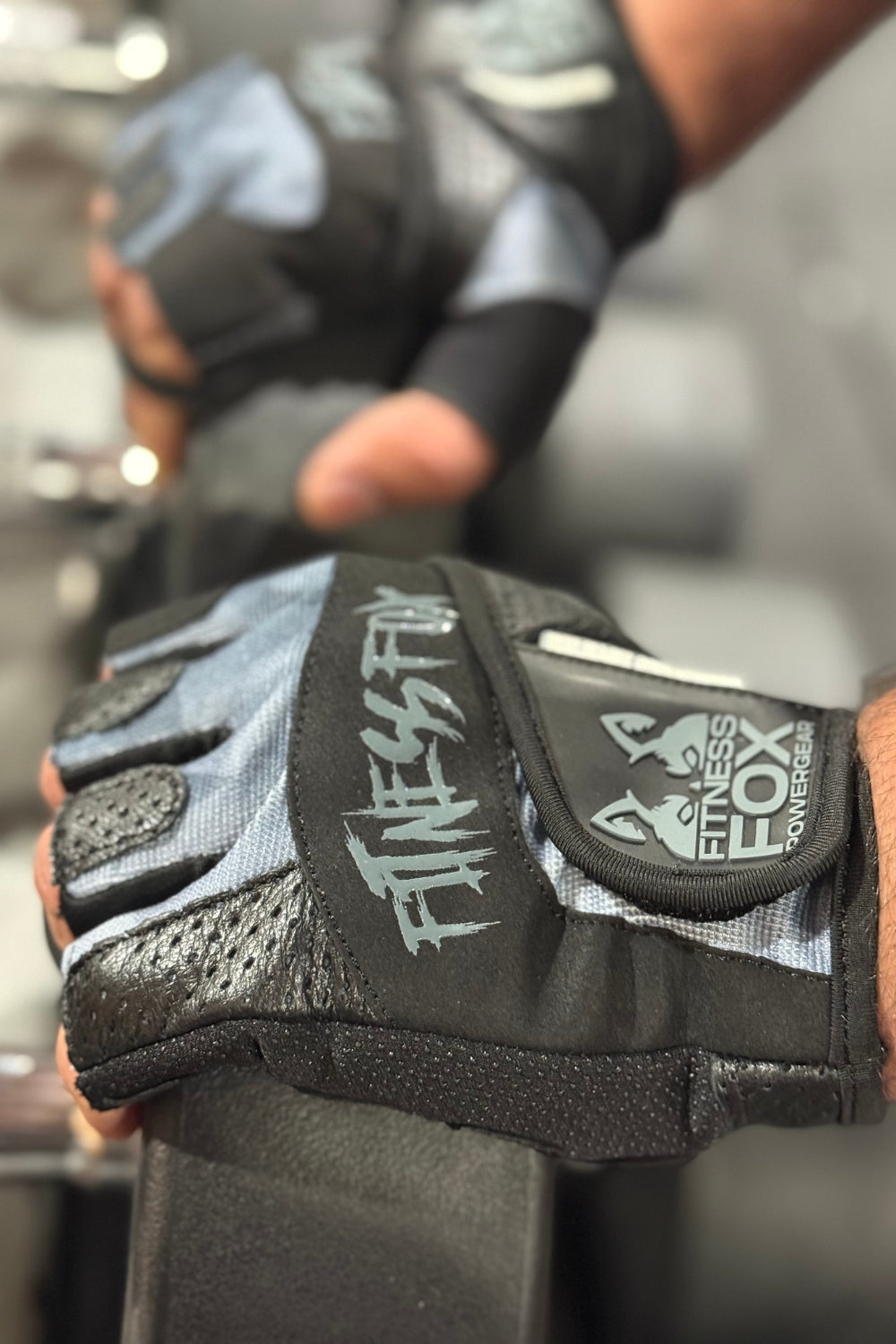 FitnessFox Premium Leather Fitness Gloves – Non-Slip Foam Padded Grip