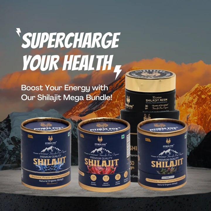 Pure Organic + Gold + Strawberry + Blueberry Shilajit Bundle