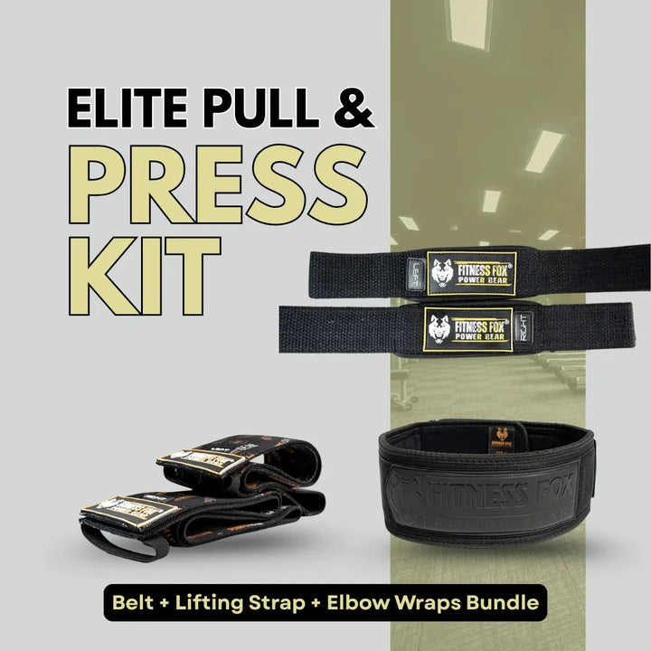 Belt + Lifting Strap + Elbow Wraps Bundle