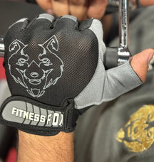 FitnessFox Premium Non-Slip Training Gloves | Artificial Leather with Rubber Padded Palm