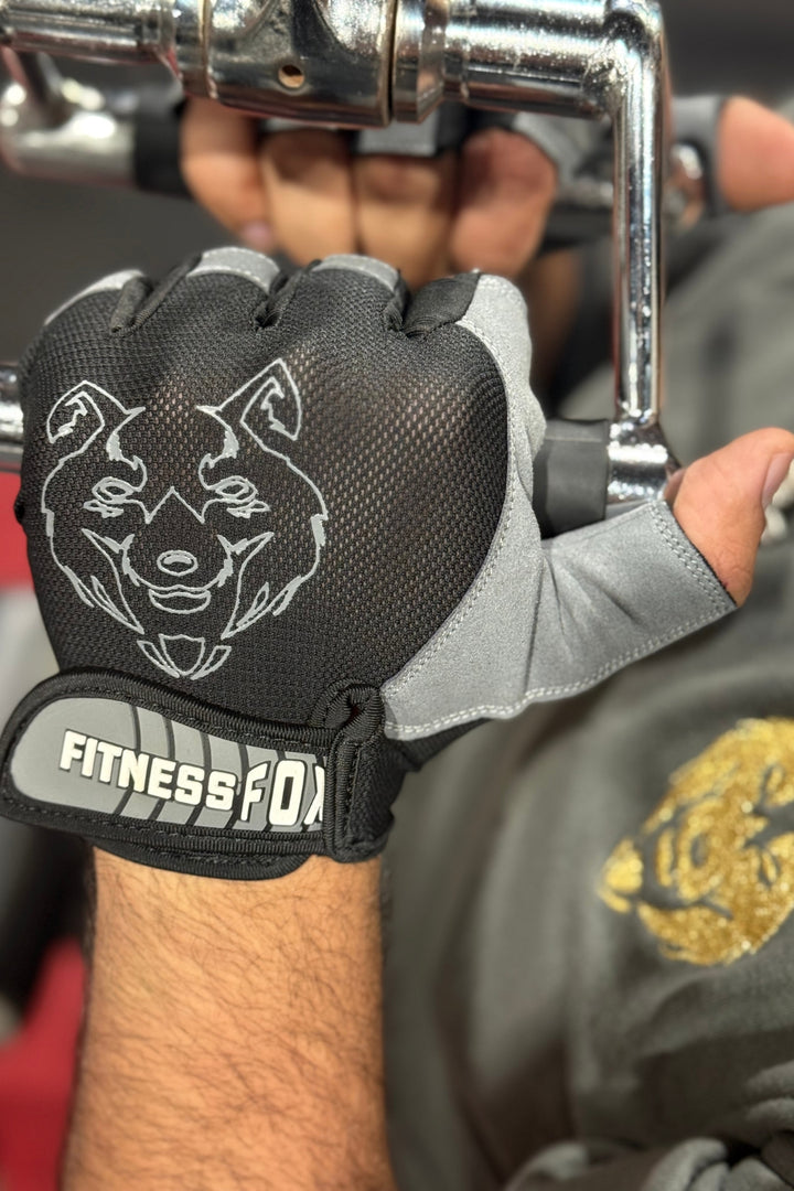 FitnessFox Premium Non-Slip Training Gloves | Artificial Leather with Rubber Padded Palm