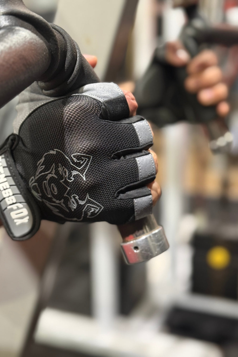 FitnessFox Premium Non-Slip Training Gloves | Artificial Leather with Rubber Padded Palm