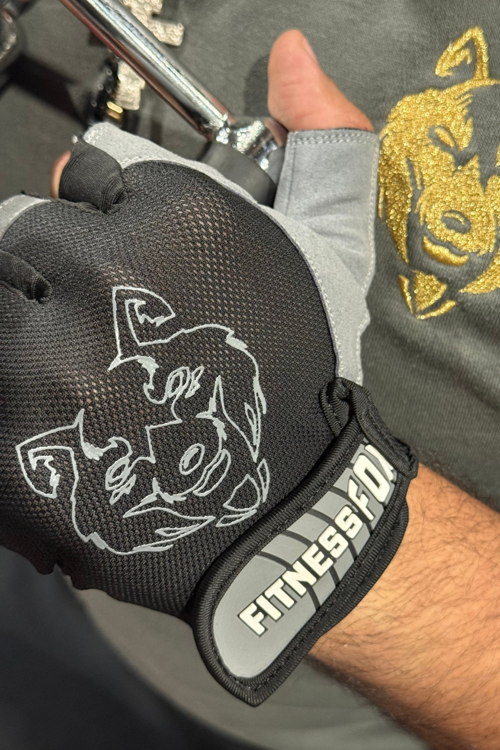 FitnessFox Premium Non-Slip Training Gloves | Artificial Leather with Rubber Padded Palm