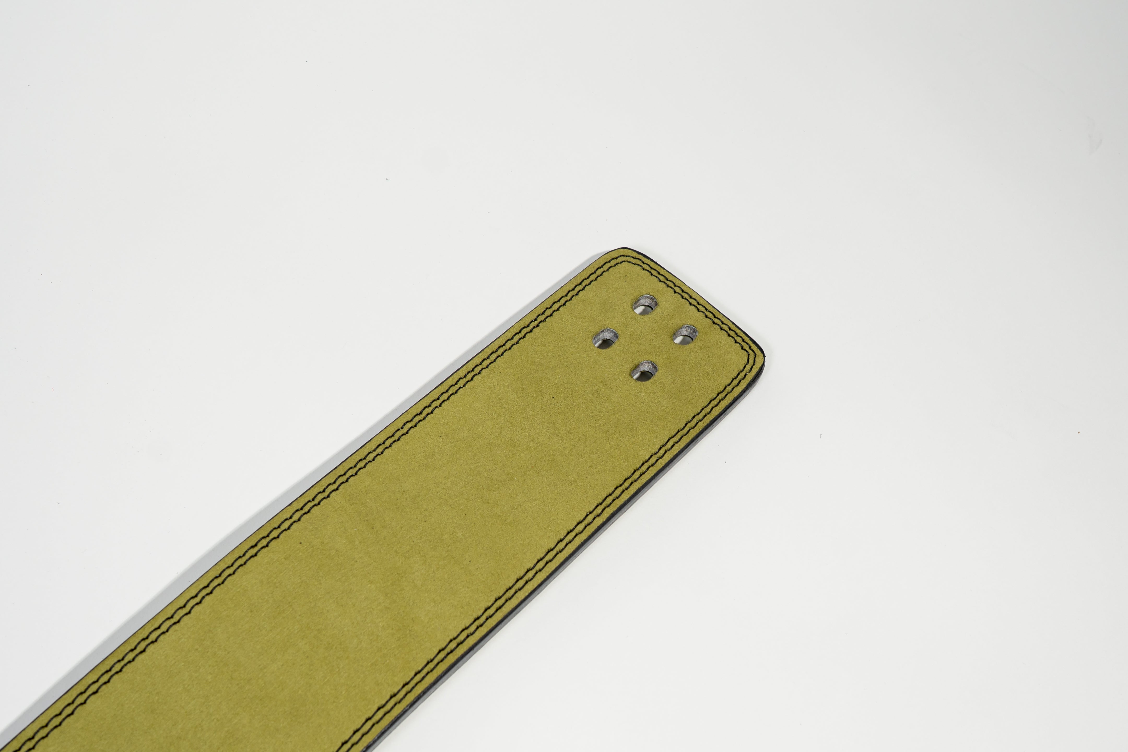 10mm Suede leather lever belt ( green)