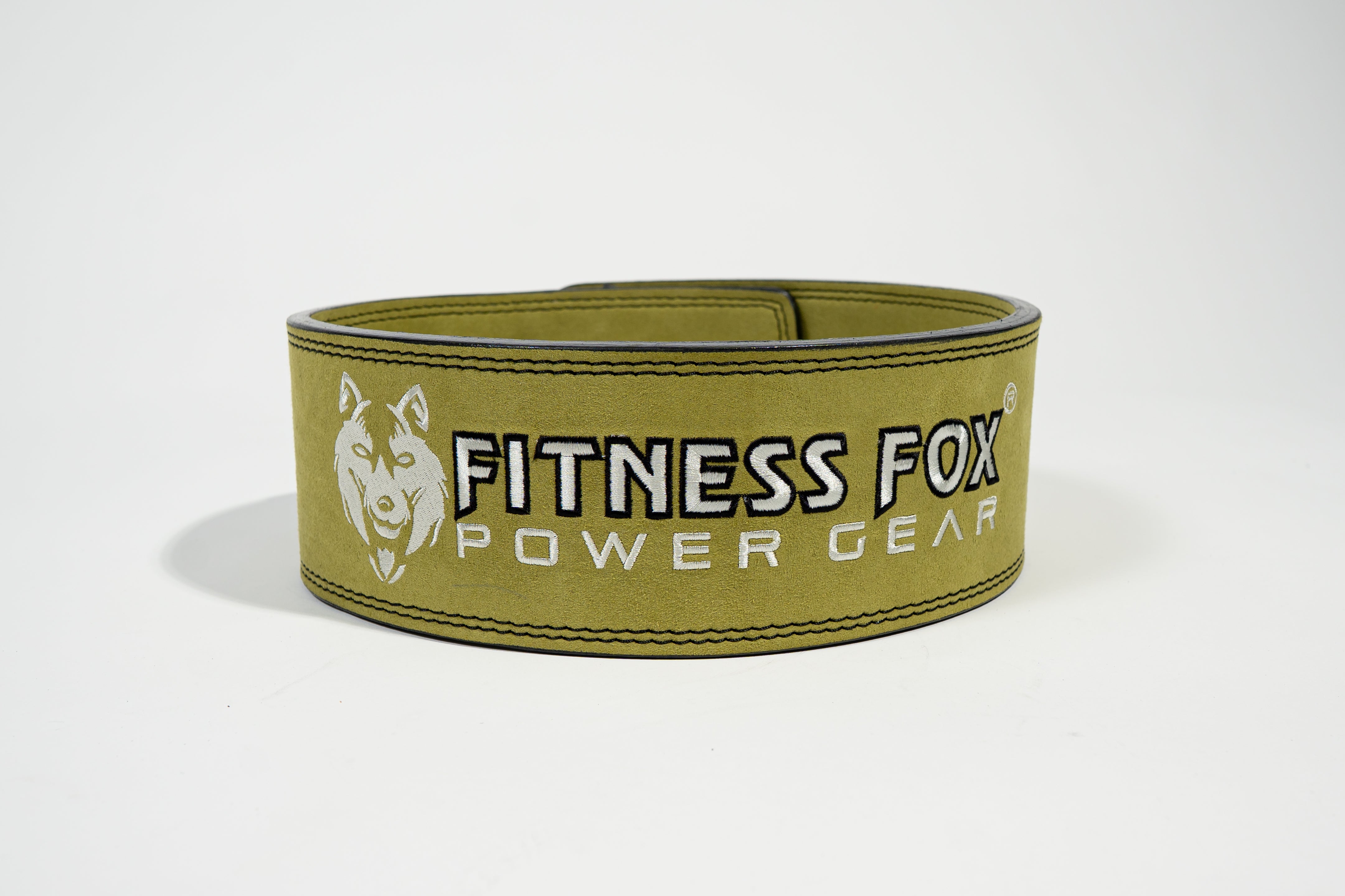 10mm Suede leather lever belt ( green)