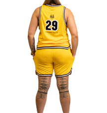 Mesh Basketball Muscle Tank top -Yellow