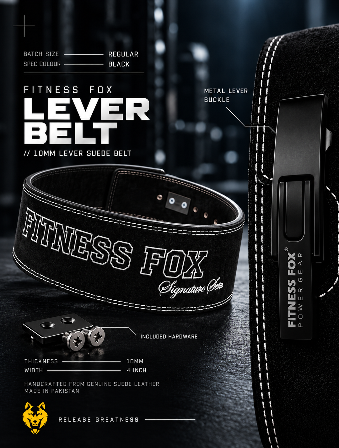 10MM Suede Lever Belt (Black & White) – Signature Series