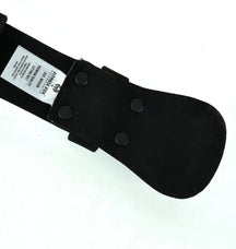 double-stitched edges and suede interior on the 4-inch maroon lifting belt