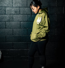 Fitnessfox Hoodie with Chenille Embroidered ( Olive Green)