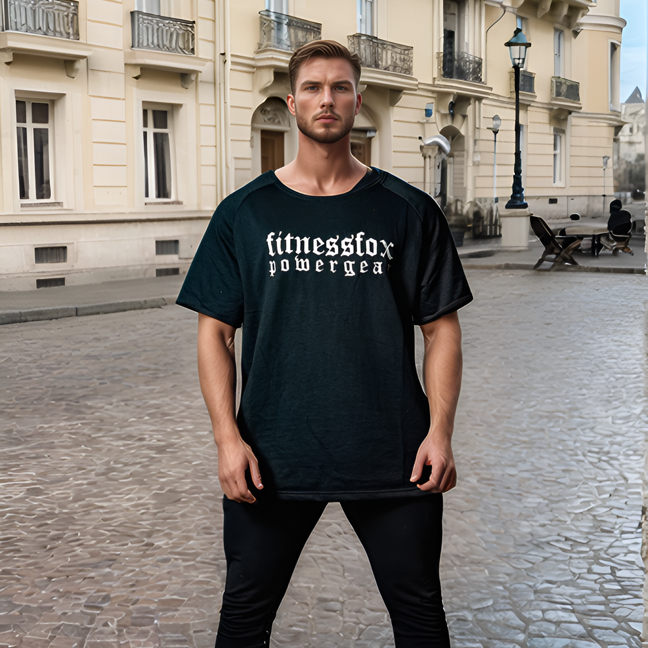 Fitnessfox Old school Oversize T-Shirt ( Black )