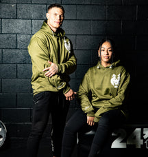 Fitnessfox Hoodie with Chenille Embroidered ( Olive Green)