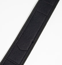 Back panel — lumbar support area of quick-locking weightlifting belt in Black