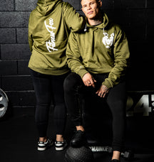 Fitnessfox Hoodie with Chenille Embroidered ( Olive Green)