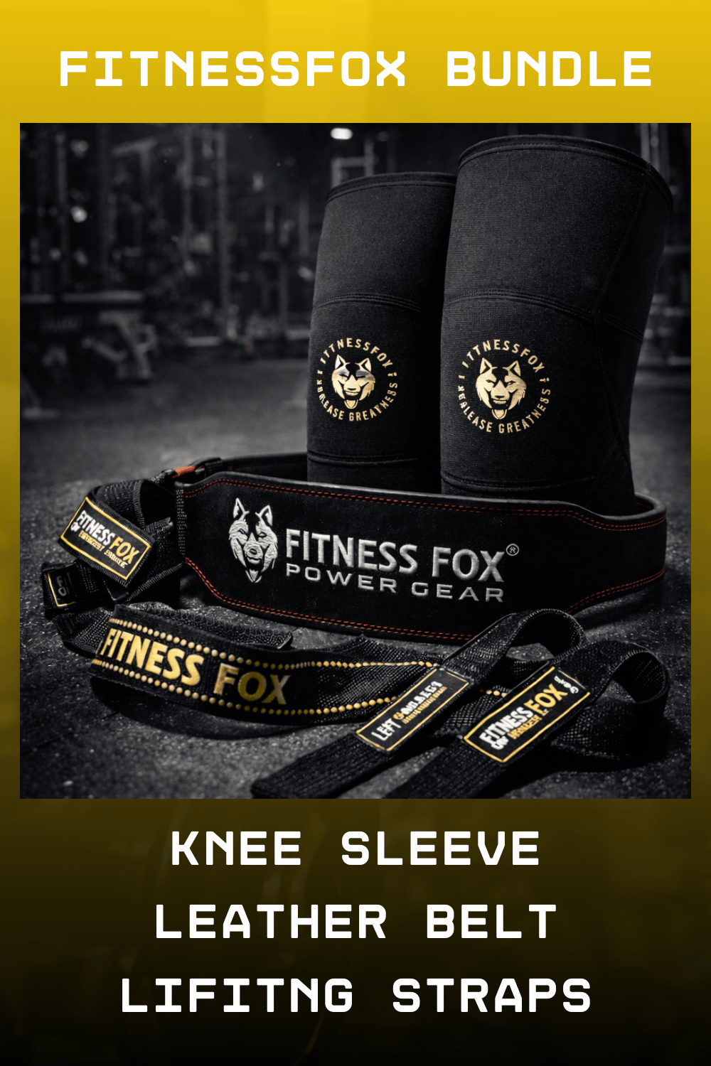 Knee Sleeves, Leather Belt & liftting straps Trio
