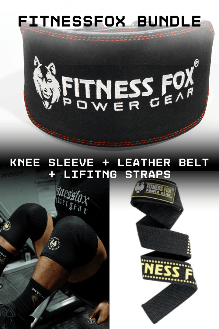 Knee Sleeves, Leather Belt & liftting straps Trio