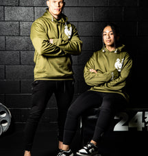 Fitnessfox Hoodie with Chenille Embroidered ( Olive Green)