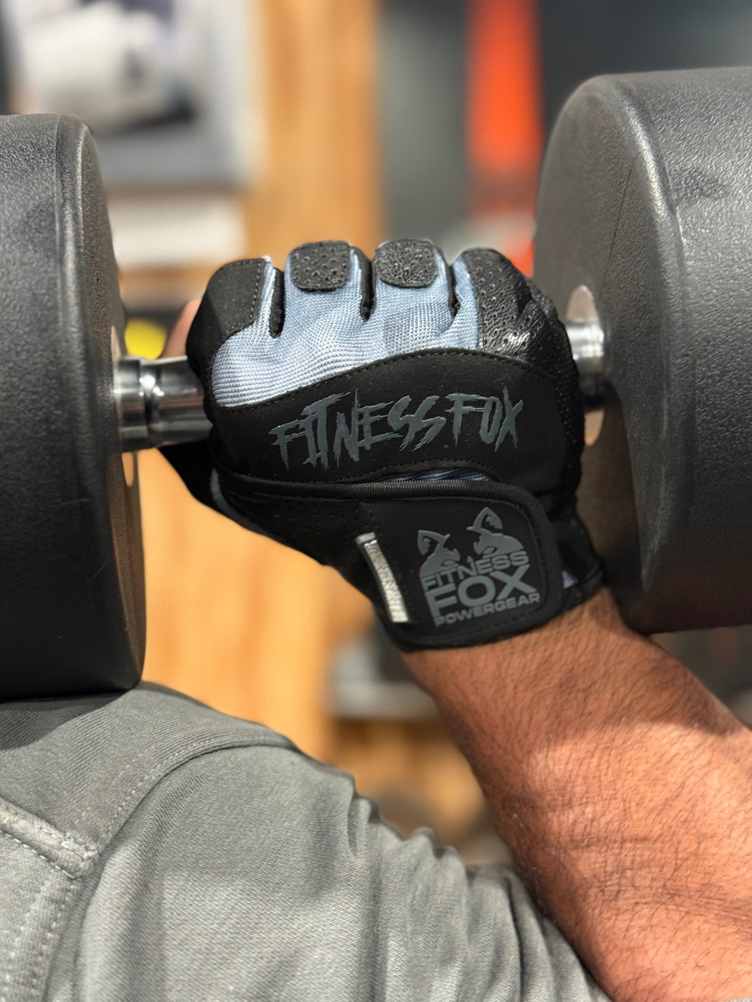 FitnessFox Premium Leather Fitness Gloves – Non-Slip Foam Padded Grip