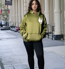 Fitnessfox Hoodie with Chenille Embroidered ( Olive Green)