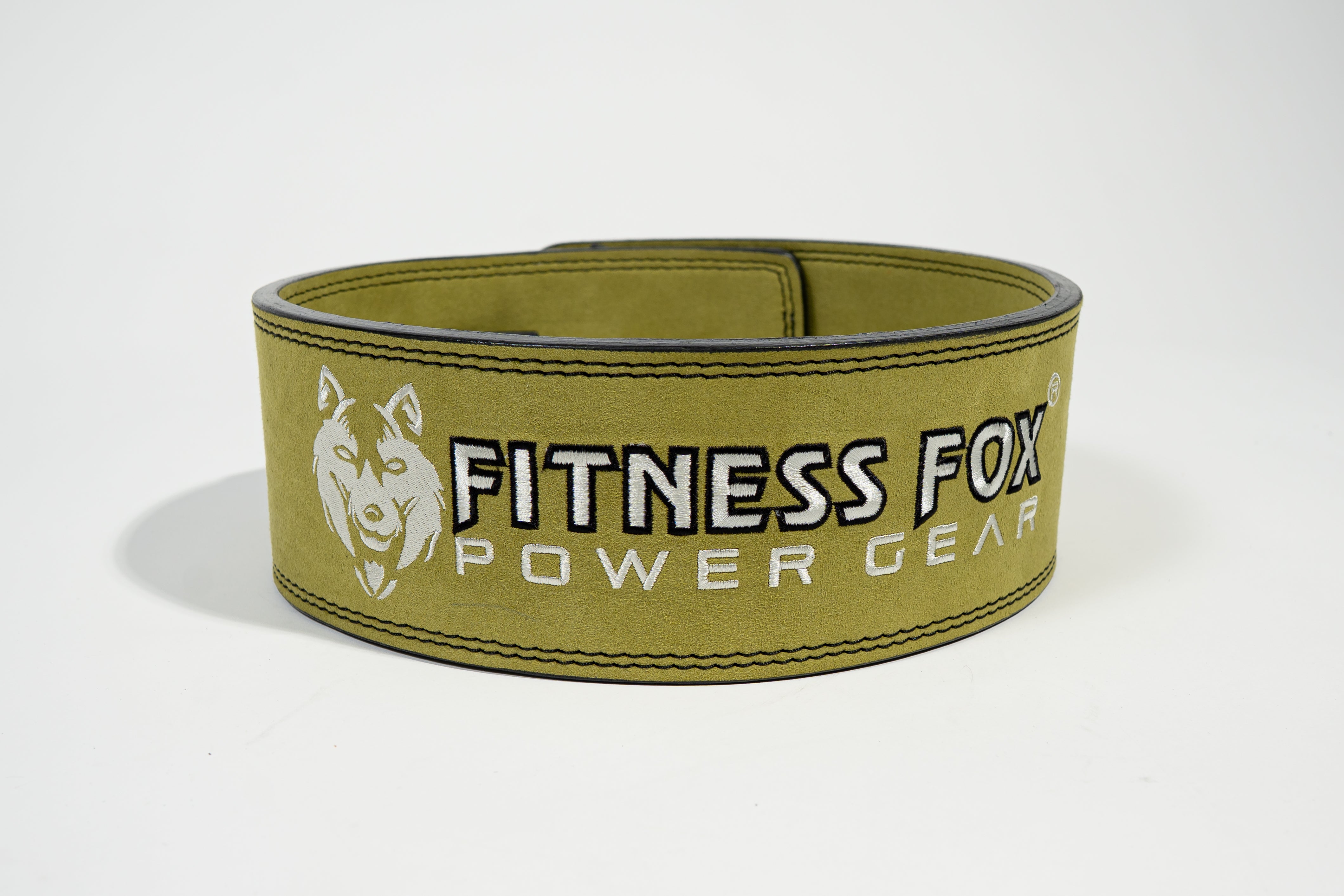 10mm Suede leather lever belt ( green)