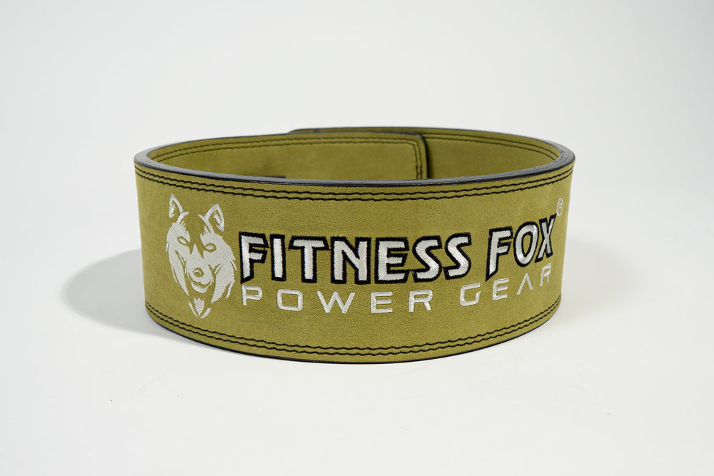 10mm Suede leather lever belt ( green)