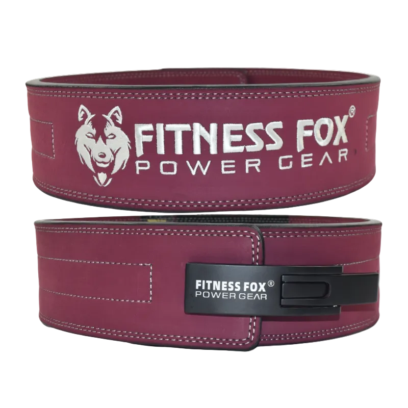 13mm Suede Leather Lever Belt ( BURGUNDY)