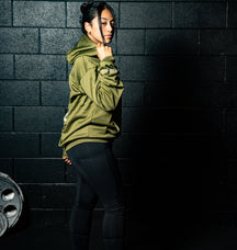 Fitnessfox Hoodie with Chenille Embroidered ( Olive Green)
