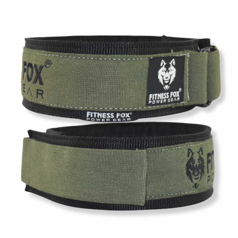FITNESSFOX 10mm TRIPLE PLY Nylon Neopreen Belt For Powerlifting/Bodybuilding/Crossfit. ( Triple Layer )( olive black)
