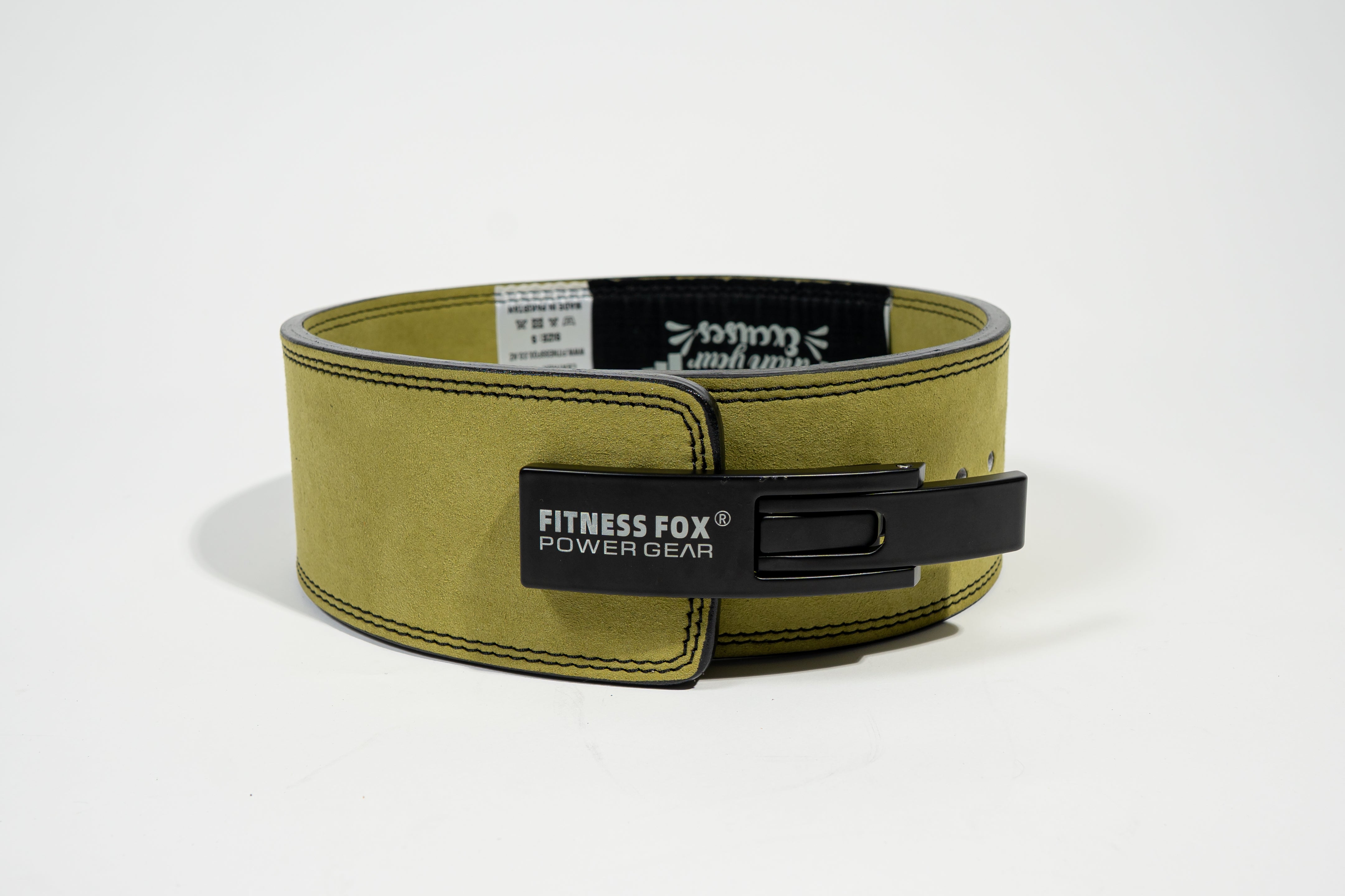 10mm Suede leather lever belt ( green)