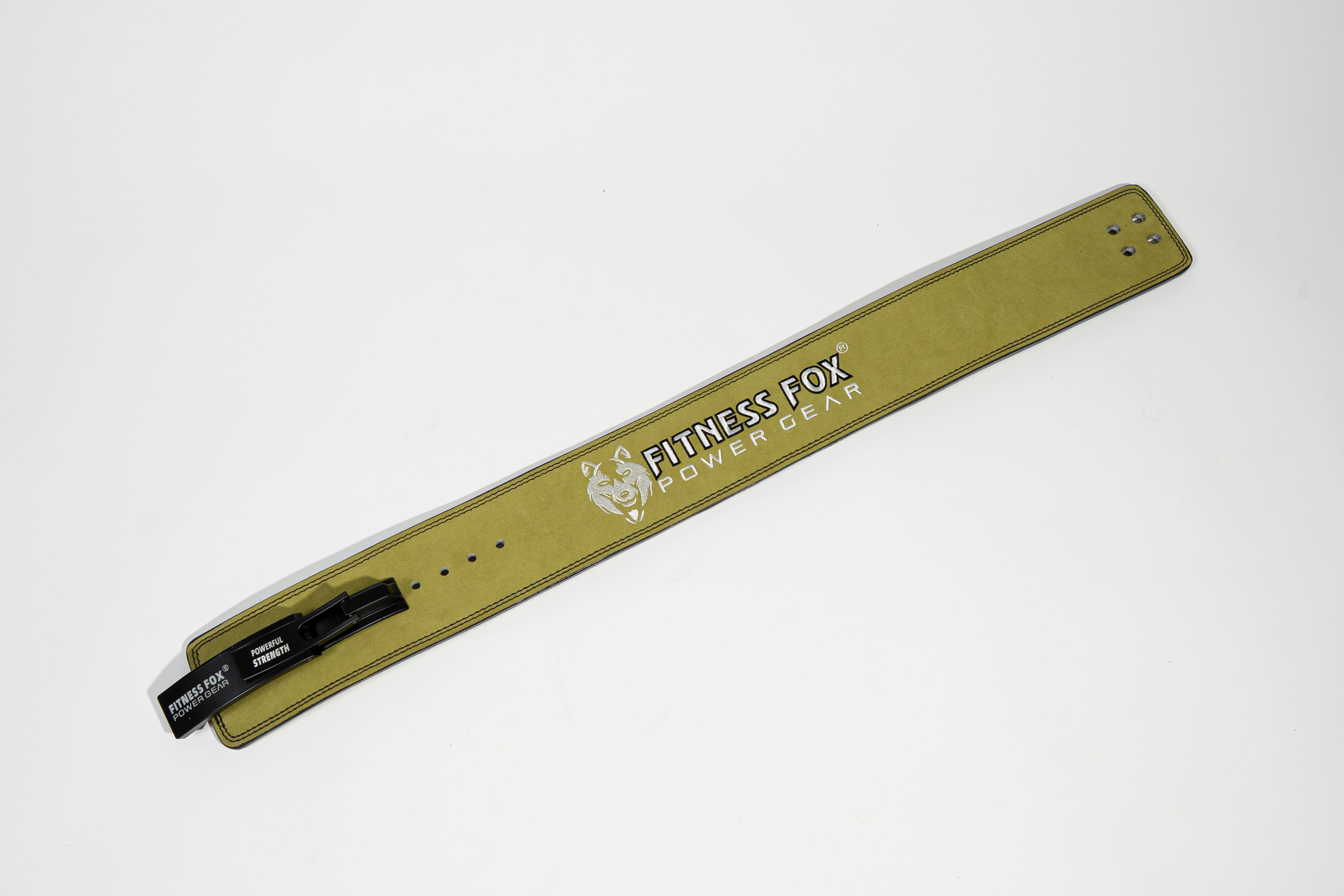 10mm Suede leather lever belt ( green)