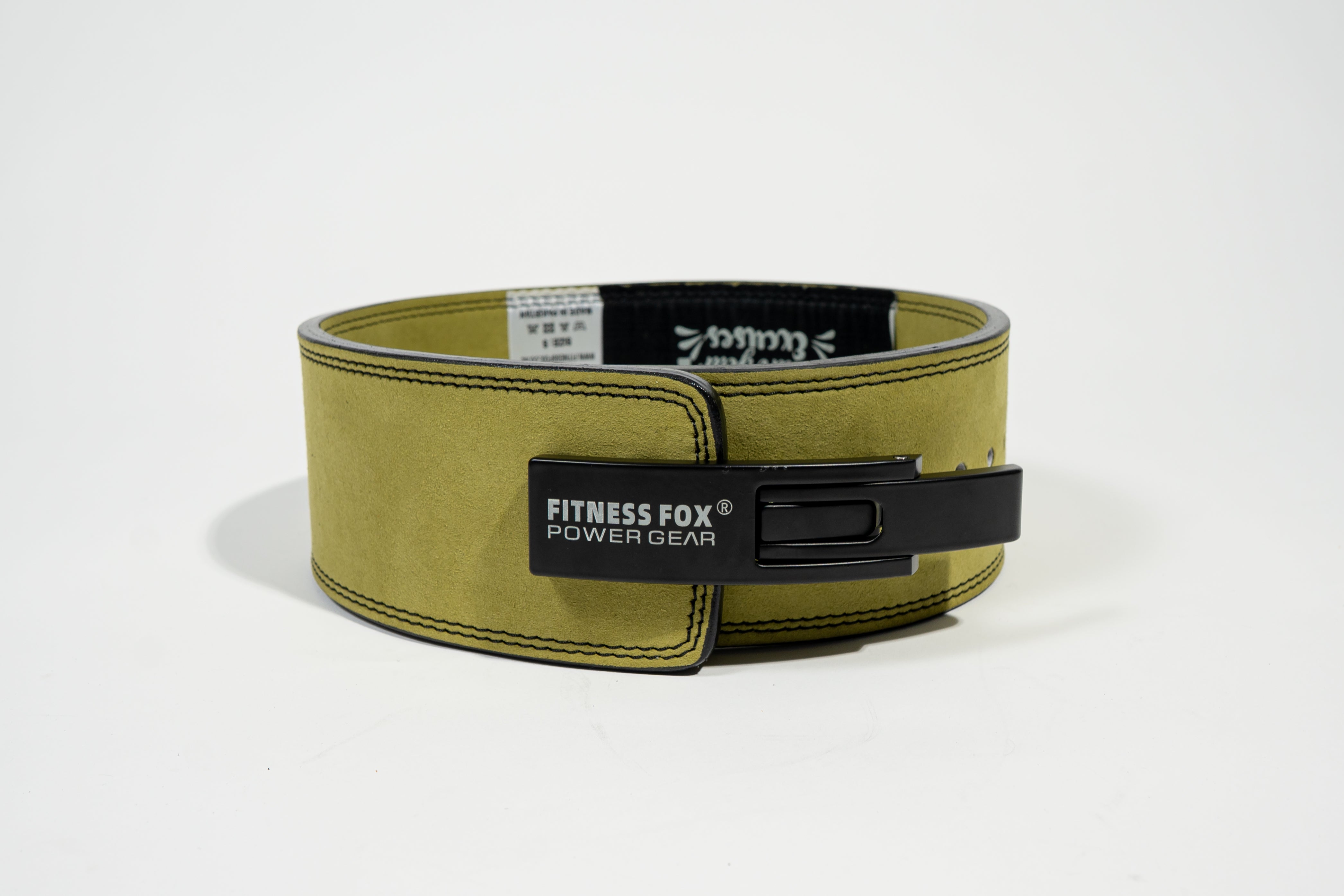 10mm Suede leather lever belt ( green)