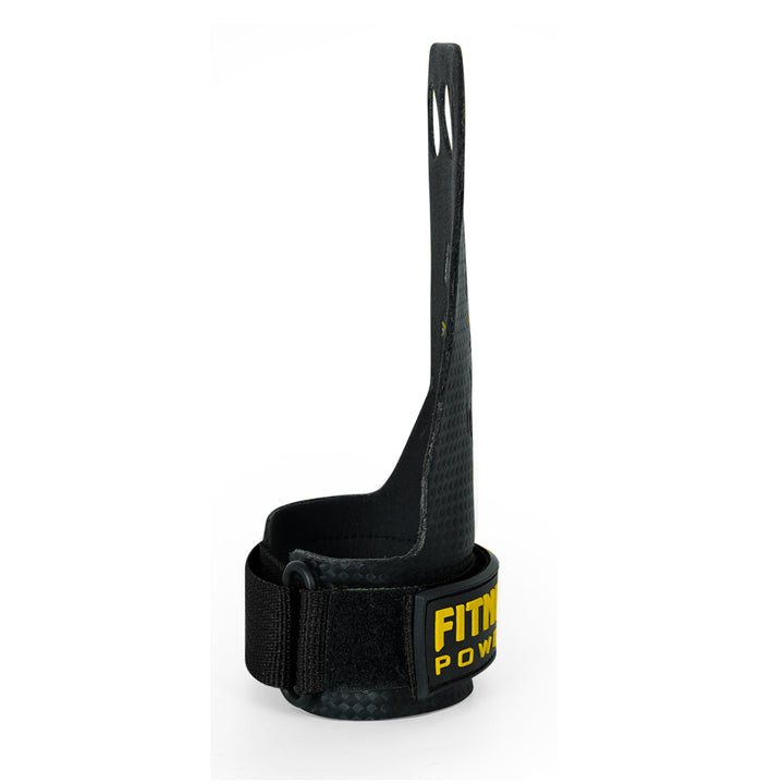 FITNESSFOX Carbon Comp 3-Hole Gym Hand Grips (Yellow-Black)